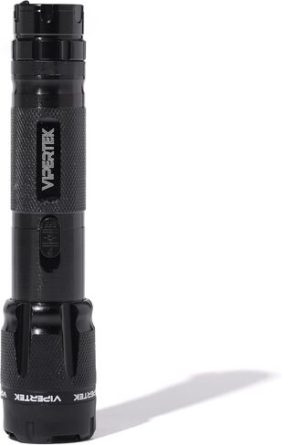 VIPERTEK VTS-T03 Aluminum Stun Gun for Self Defense Rechargeable with LED Flashlight, Black in Kuwait
