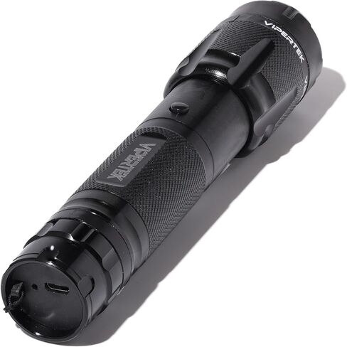VIPERTEK VTS-T03 Aluminum Stun Gun for Self Defense Rechargeable with LED Flashlight, Black in Kuwait