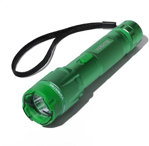 VIPERTEK VTS-T03 Aluminum Stun Gun for Self Defense Rechargeable with LED Flashlight, Green in Kuwait