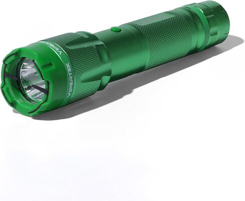 VIPERTEK VTS-T03 Aluminum Stun Gun for Self Defense Rechargeable with LED Flashlight, Green in Kuwait