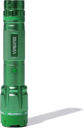 VIPERTEK VTS-T03 Aluminum Stun Gun for Self Defense Rechargeable with LED Flashlight, Green in Kuwait