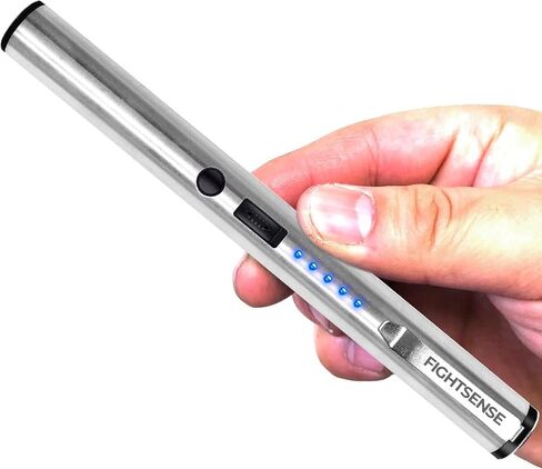 FIGHTSENSE Pen Stun Gun for Self Defense Battery Life Indicator, Belt Clip, Pen Flashlight stun Gun for Women self Defense in Saudi Arabia