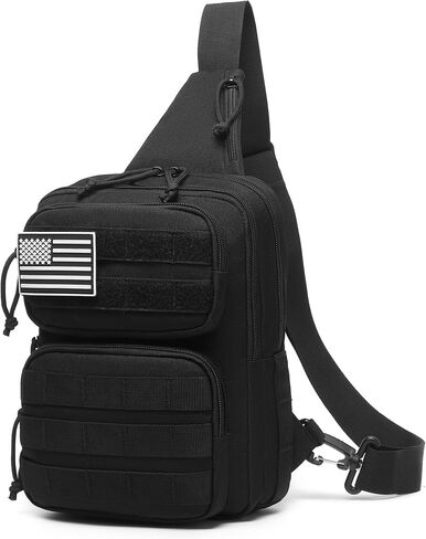 RFID Blocking Tactical Crossbody Bag for Men - Durable EDC Sling Shoulder Bag with Multi-Pocket Storage in Saudi Arabia