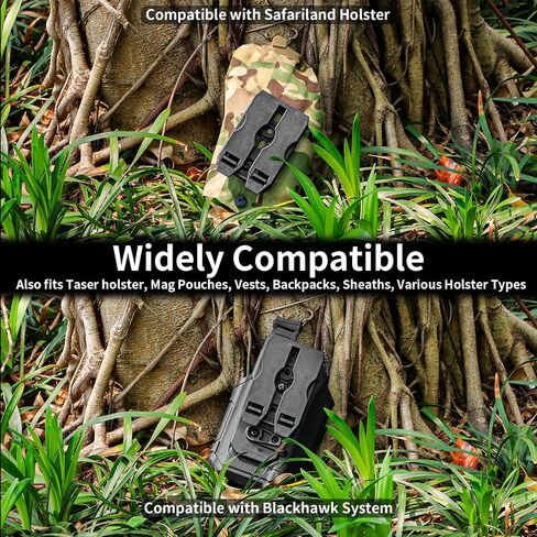 ملحقات REXTECH Molle للسترات والصعق الكهربائي والحافظات ومحول Molle مقاس 3 بوصات | ترقية الإدخال المنحني لسهولة الاستخدام بيد واحدة، توافق واسع للحافظات، يتضمن أدوات التثبيت (6 براغي، 2 صواميل) in Kuwait