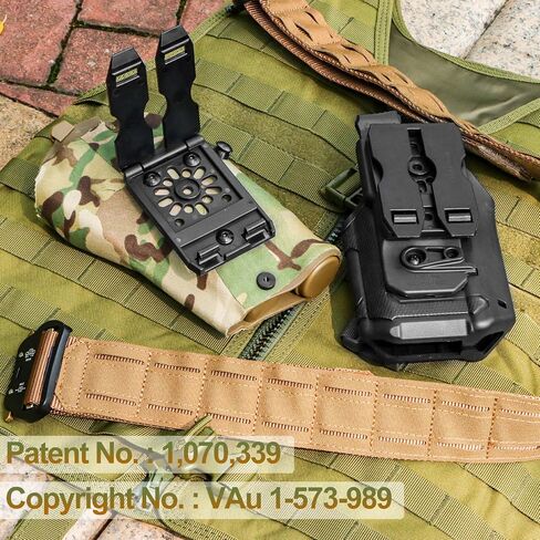 ملحقات REXTECH Molle للسترات والصعق الكهربائي والحافظات ومحول Molle مقاس 3 بوصات | ترقية الإدخال المنحني لسهولة الاستخدام بيد واحدة، توافق واسع للحافظات، يتضمن أدوات التثبيت (6 براغي، 2 صواميل) in Kuwait