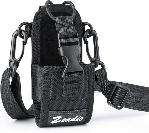 Zeadio Tactical Radio Holster, MOLLE Radio Pouch with Adjustable Drawstring & Flag Patch, Durable Nylon Walkie Talkie Holder, Two Way Radio Case for Hunting Hiking Camping Police Security (Pack of 6) in Saudi Arabia