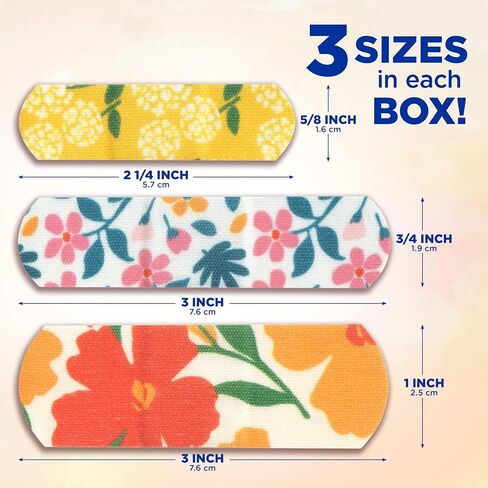 BAND-AID Brand Flexible Fabric Adhesive Bandages, Wildflower Designs, 30 Ct | Comfortable Protection, Sterile Wound Care for Minor Cuts, Scrapes & Burns, For First Aid Kits, Assorted Fun Pretty Designs in Kuwait