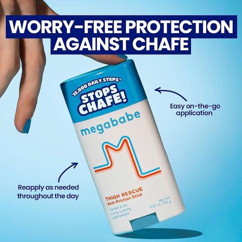 Megababe Thigh Rescue Anti-Chafe Stick | Prevents Skin Chafe & Irritation | Thighs, arms, Bra-Lines & More in Saudi Arabia