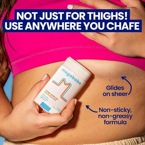 Megababe Thigh Rescue Anti-Chafe Stick | Prevents Skin Chafe & Irritation | Thighs, arms, Bra-Lines & More in Saudi Arabia