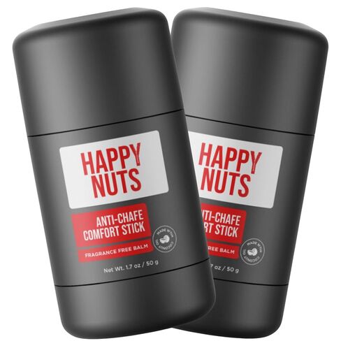 HAPPY NUTS Anti-Chafe Comfort Stick for Men: Ultimate Friction Defense & Chafing Prevention for Active Lifestyles - Perfect for Runners, Cyclists, & Active Men (1 Pack) in Saudi Arabia