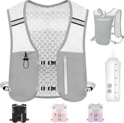 Running Hydration Vest, Adjustable Chest Straps Running Vest for Women Men with 500ml Soft Flask in Saudi Arabia