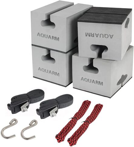 Deluxe Canoe Foam Blocks for Roof Universal Canoe Carrier Kit Soft Canoe Pads Car Top Roof Racks Foam Pads with Tie-Downs, 6 inch in Saudi Arabia