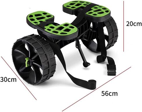 Beach Cart Wagon Trolley Carrier Trailer with Wheeled Frame and Sand Tires for Transport and Shore Supplies Suitable for Beach Trips Family outings, Black, Green, Detachable Kayak Cart in Saudi Arabia