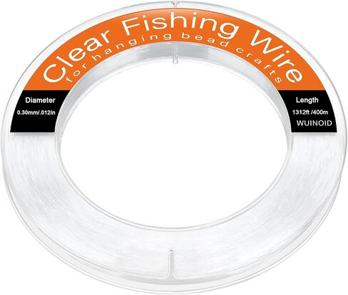 Fishing Line Wire Monofilament Clear Nylon String for Fishing Hanging Craft | WUINOID Fishing Line, Clear Nylon Invisible String for Hanging Balloons Garland Crafts Picture Decorations Threads Cords in Kuwait