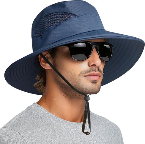 PFFY Sun Hats for Men Women Wide Brim Bucket Hat UPF 50+ Hiking Fishing Hat | UV Protection Hats, Waterproof, Breathable Outdoor Essentials, Ideal for Camping, Gardening, Hiking, Beach, Working, Travel in Saudi Arabia