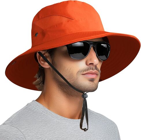 PFFY Sun Hats for Men Women Wide Brim Bucket Hat UPF 50+ Hiking Fishing Hat | UV Protection Hats, Waterproof, Breathable Outdoor Essentials, Ideal for Camping, Gardening, Hiking, Beach, Working, Travel in Saudi Arabia
