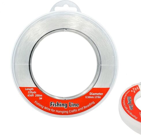 Nylon Fishing Line, 0.45mm 985ft,Strong Clear Invisible Hanging Wire for Crafts Beading, Decorative Pictures, Stringing Lights in Saudi Arabia