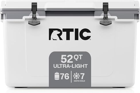 RTIC 52 QT Ultra-Light Hard Cooler | Portable Ice Chest Box for Beach, Drink, Beverage, Camping, Picnic, Fishing, Boat, Barbecue, 30% Lighter Than Rotomolded in Saudi Arabia