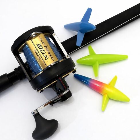 3pcs Multi Colored Saltwater Trolling Birds. Tuna Dolphin Sailfish Offshore Fishing Teaser Birds. Blue, Green and Rainbow in Kuwait