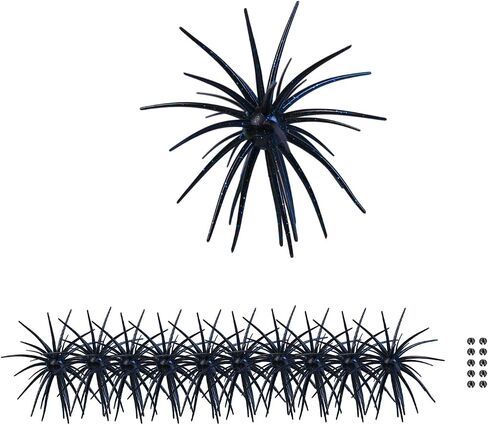 FONMANG Urchin Baits for Bass Fishing, Creature Bait Dice Baits 1.5/2.7/3.5/4.3/5.1 inches Fuzzy Dice Fishing Lures with Rubber Legs, Fishing Lure for Freshwater in Kuwait