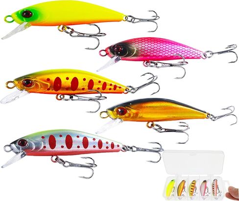 3D Eyes Artificial Crankbait Fishing Lures Kit Jerkbaits for Bass Lures in Saudi Arabia