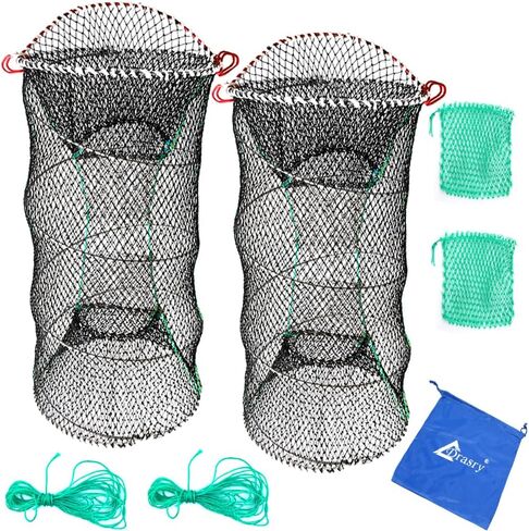 Crab Trap Bait Lobster Crawfish Shrimp Portable Folded Cast Net Magic Collapsible Fishing Traps Nets Accessories for Blue Crabs in Saudi Arabia
