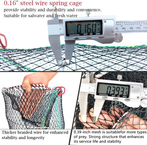 Crab Trap Bait Lobster Crawfish Shrimp Portable Folded Cast Net Magic Collapsible Fishing Traps Nets Accessories for Blue Crabs in Saudi Arabia