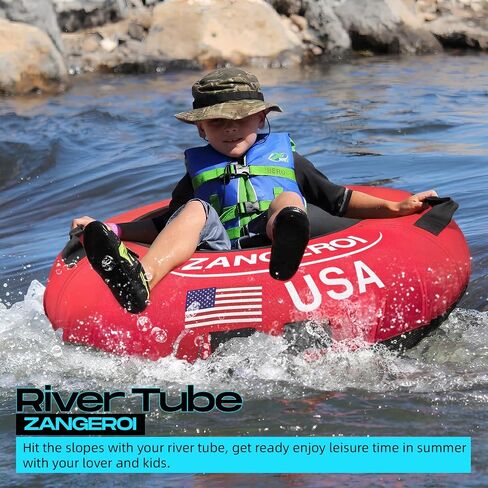 River Tube River Tubes for Floating Heavy Duty with River Tube Cover River Run Tubes for Floating Inner Tubes for River Floating River Rat Tubes for Floating River Floats for Adults Heavy Duty (Red) in Saudi Arabia
