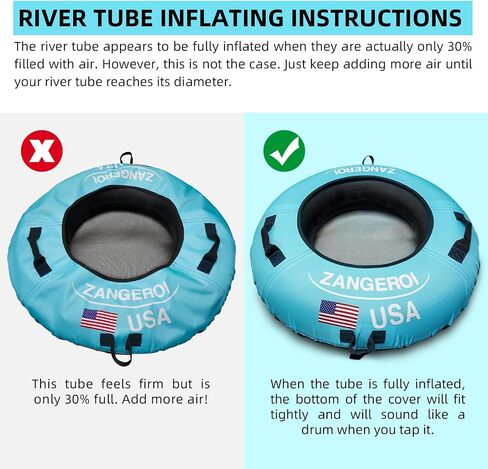 River Tube River Tubes for Floating Heavy Duty with River Tube Cover River Run Tubes for Floating Inner Tubes for River Floating River Rat Tubes for Floating River Floats for Adults Heavy Duty (Red) in Saudi Arabia