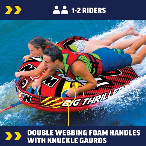 Wow Sports Thriller Towable Deck Tube for Boating Adults, Tubing Boat Inflatable for Water Sports in Kuwait