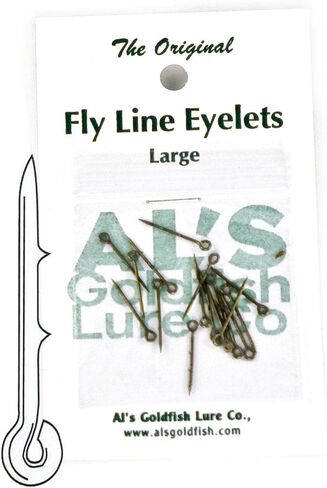 15 PCS Fly Line Eyelet, Leader Knot Eliminator. Reusable No Knot Fly Line Eyelets by AL's Goldfish Lure Company in Saudi Arabia