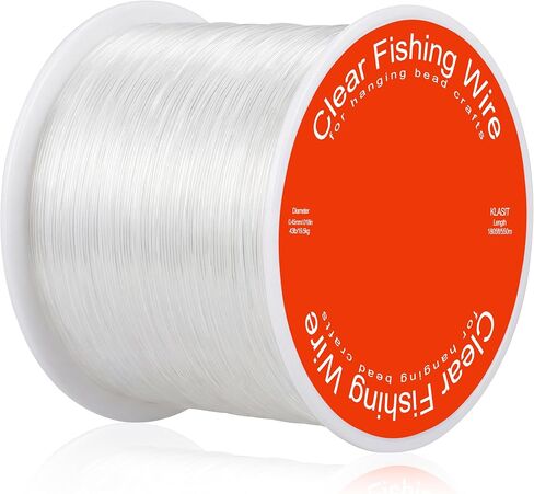 KLASIT Fishing Line 1805 FT-Supports 43 LB Strong Invisible Nylon String | Hanging Decorations,Balloon Arch,Jewelry Making,Beading,Bracelets And Crafts-Durable Monofilament Clear Fishing Wire in Saudi Arabia