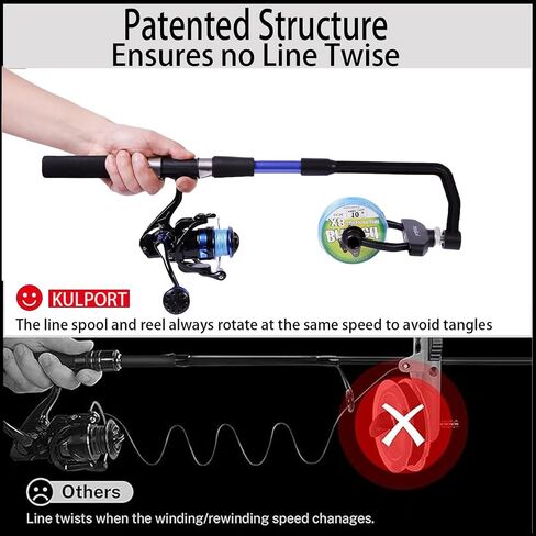 Fishing Line Spooler, No Line Twist, Adjustable line Winder, Portable for Spinning & Casting and Trolling Reel in Saudi Arabia