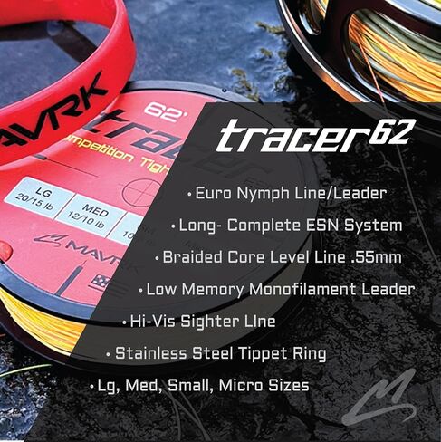 Mavrk Fly Fishing Euro Nymph Rod/Line Combo Kit – MV-X Rod + Tracer 62 Complete Euro Nymph Line and Leader System in Saudi Arabia