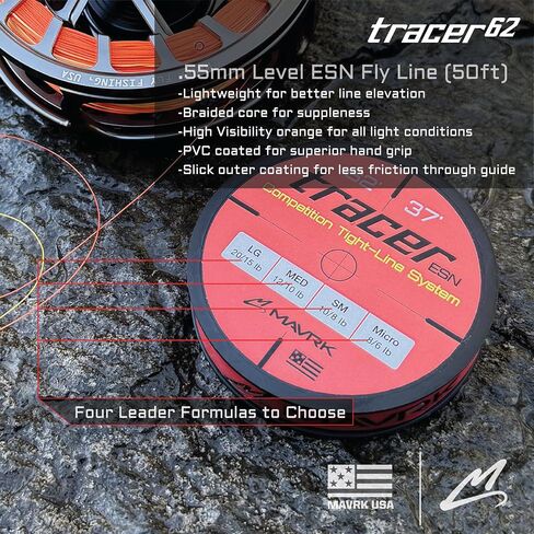 Mavrk Fly Fishing Euro Nymph Rod/Line Combo Kit – MV-X Rod + Tracer 62 Complete Euro Nymph Line and Leader System in Saudi Arabia