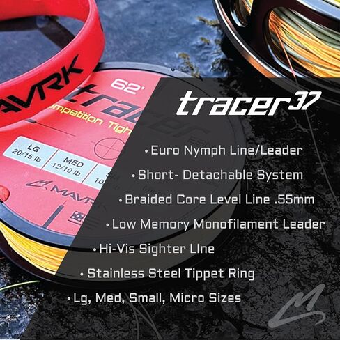Mavrk Fly Fishing Euro Nymph Rod/Line Combo Kit – MV-X Rod + Tracer 37 Complete Euro Nymph Line and Leader System in Saudi Arabia