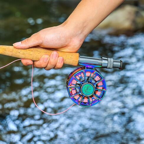 Sougayilang Fly Fishing Reel, Size 5/6,7/8 CNC-Machined Aluminum Alloy Fly Reel,Powerful Lightweight Fly Reels for Trout Fishing in Saudi Arabia