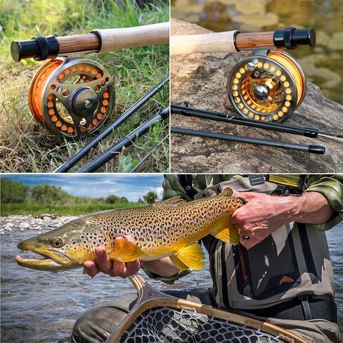 Sougayilang Fly Fishing Reel Large Arbor 2+1 BB with CNC-machined Aluminum Alloy Body and Spool in Fly Reel in Saudi Arabia