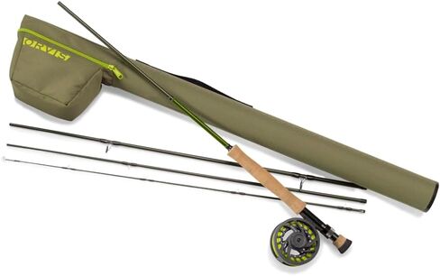 Orvis Encounter Fly Rod Outfit - 4Pc Fishing Rod and Reel Combo | Smooth Performance, Complete with Reel, Line, Backing, & Leader for Young Anglers, Pre-Balanced Ready-to-Fish Setup in Kuwait