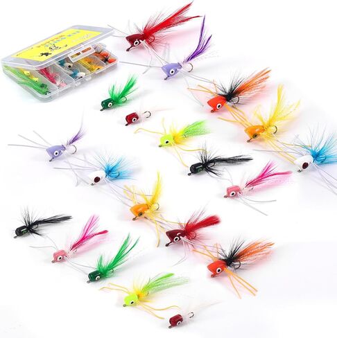Fly Fishing Poppers Flies, Popper Flies Kit for Trout Fly Fishing in Saudi Arabia
