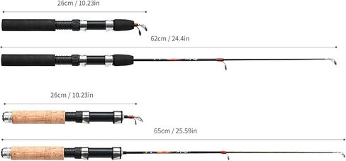 Sections Ice Fishing Rod Replacement Short Light Weight Small Short Sea for Ice Beginner Equipment in Saudi Arabia