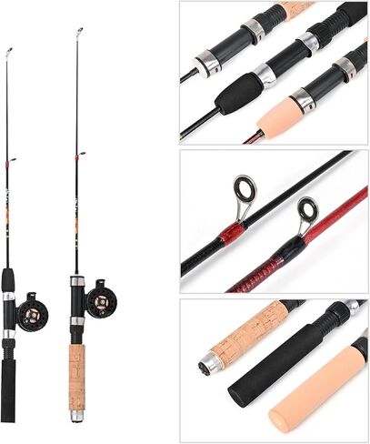 Sections Ice Fishing Rod Replacement Short Light Weight Small Short Sea for Ice Beginner Equipment in Saudi Arabia