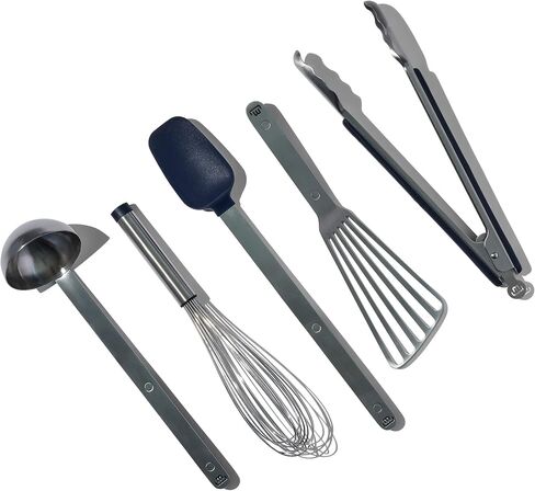 Made In Cookware - Stainless Steel Kitchen Utensil 5-Piece Set - Ladle, Tongs, Whisk, Spoonula, Fish Turner in Saudi Arabia