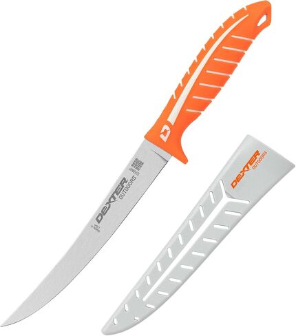 Dexter Outdoors Dextreme Dual Edge 8" Flexible Fillet Knife, Sheath | Flexible dual edge high-carbon stainless blade glides along bones. Protective sheath included for boat and kitchen use. in Saudi Arabia