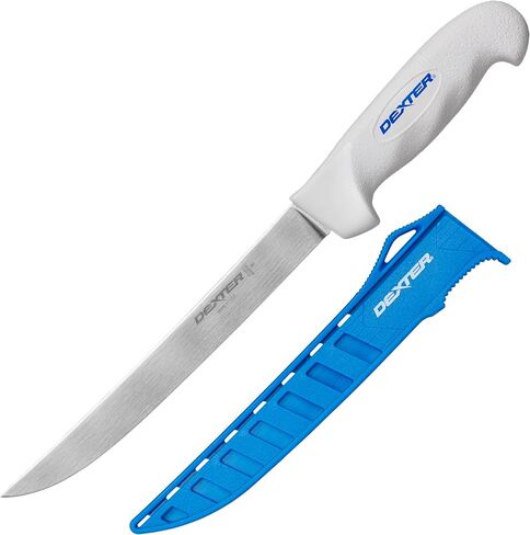 Dexter Outdoors SOFGRIP 8" Flexible Fillet Knife with Edge Guard | Corrosion-resistant high-carbon American stainless blade with soft non-slip grip. Edge guard included, made in USA. in Saudi Arabia