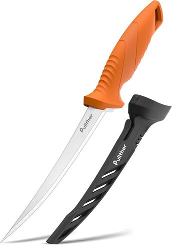 9 In Fillet Knife for fish,Stainless Steel Fishing Knife | Fishing Gear with Protective Sheath in Saudi Arabia