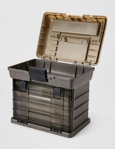 Plano Guide Series StowAway 4-By Rack System Tackle Box, Holds 4 3700 Utility Tackle Boxes, Quick-Access Top Storage with DuraView Lid, Durable Construction, Flexible, Adaptable Fishing Box in Kuwait