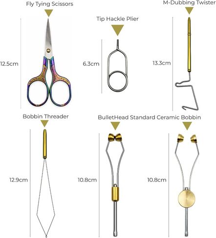 Fly Tying Kit – Complete Starter Set with Tools & Materials, Fly Fishing Gift Box for Building Flies & Jigs, Includes Bobbin, Hooks, Beads, Scissors, Whip Finisher, Carry Bag in Saudi Arabia