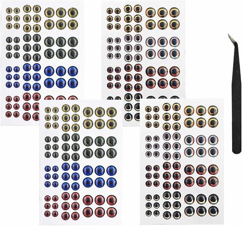 Drchoer Fish Eyes for Lures Making - Fishing Lure Eye 3mm 4mm 5mm 6mm 7mm 10mm Assortment for Fly Tying DIY Materials Tool in Saudi Arabia