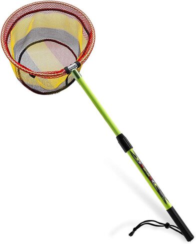SANLIKE Aluminum Collapsible Telescopic Fishing Net for Ice Salt/Freshwater | Sturdy Pole, Non-Slip Rubber Handle, One-click Storage, Extended to 37in/43in/51in/69in/85in, Black, Blue, Green in Saudi Arabia